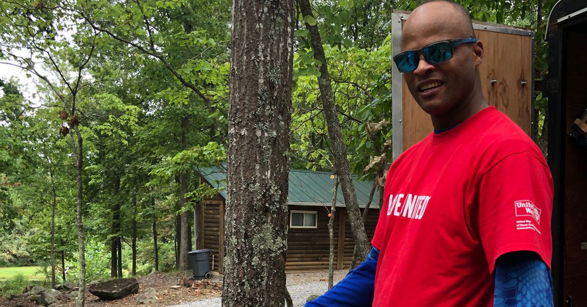 Man participating in Martinsville Day of Caring