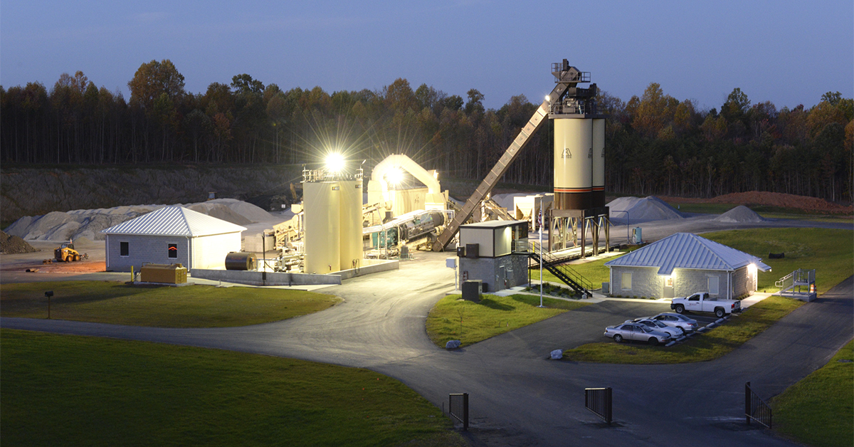Boxley Lynchburg Plant at Night