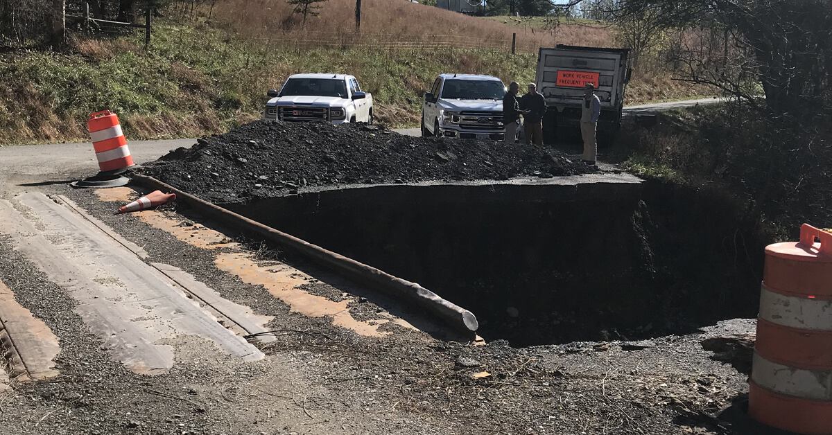 Boxley Helps with Sinkhole