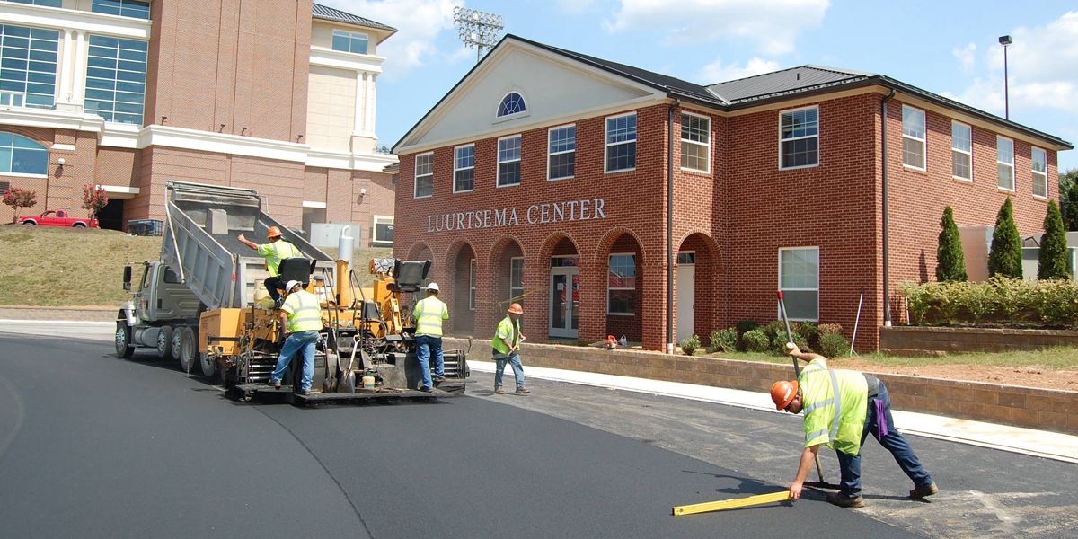 Parking lot paving