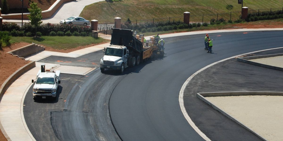 Paving the Liberty track Paving the Liberty track