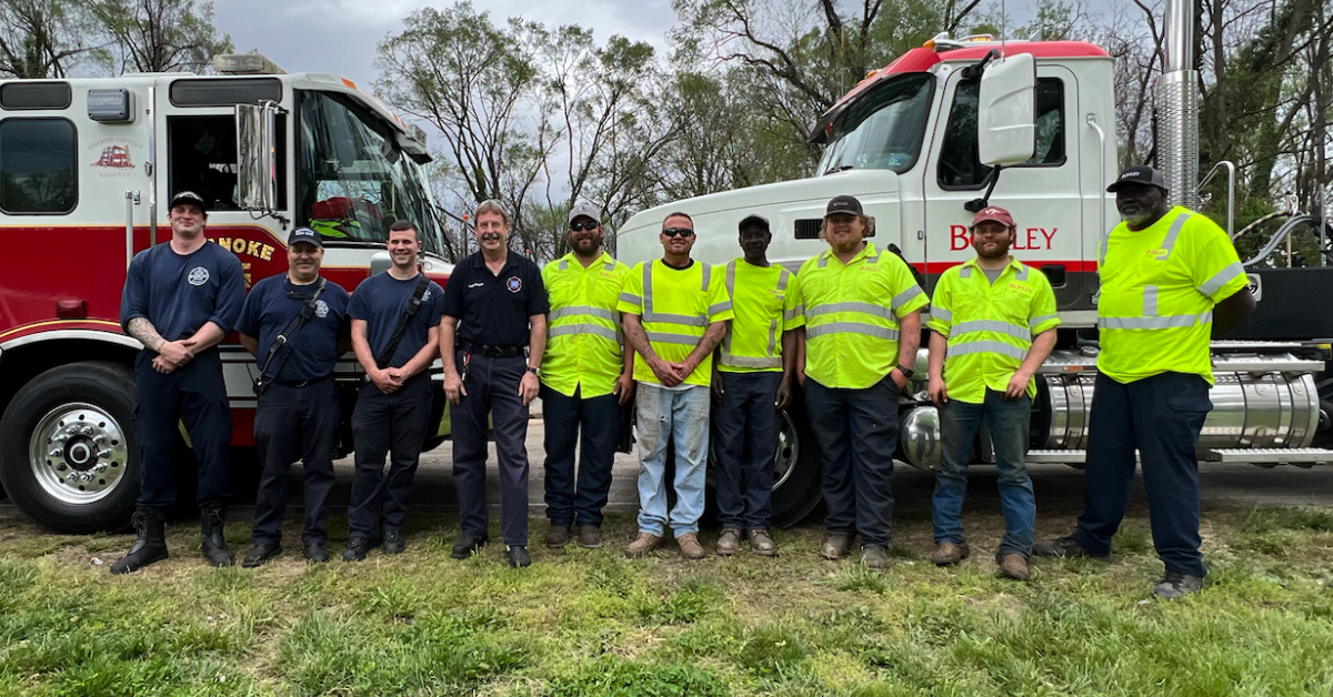 Boxley's Asphalt Crew Assists First Responders in Action Boxley