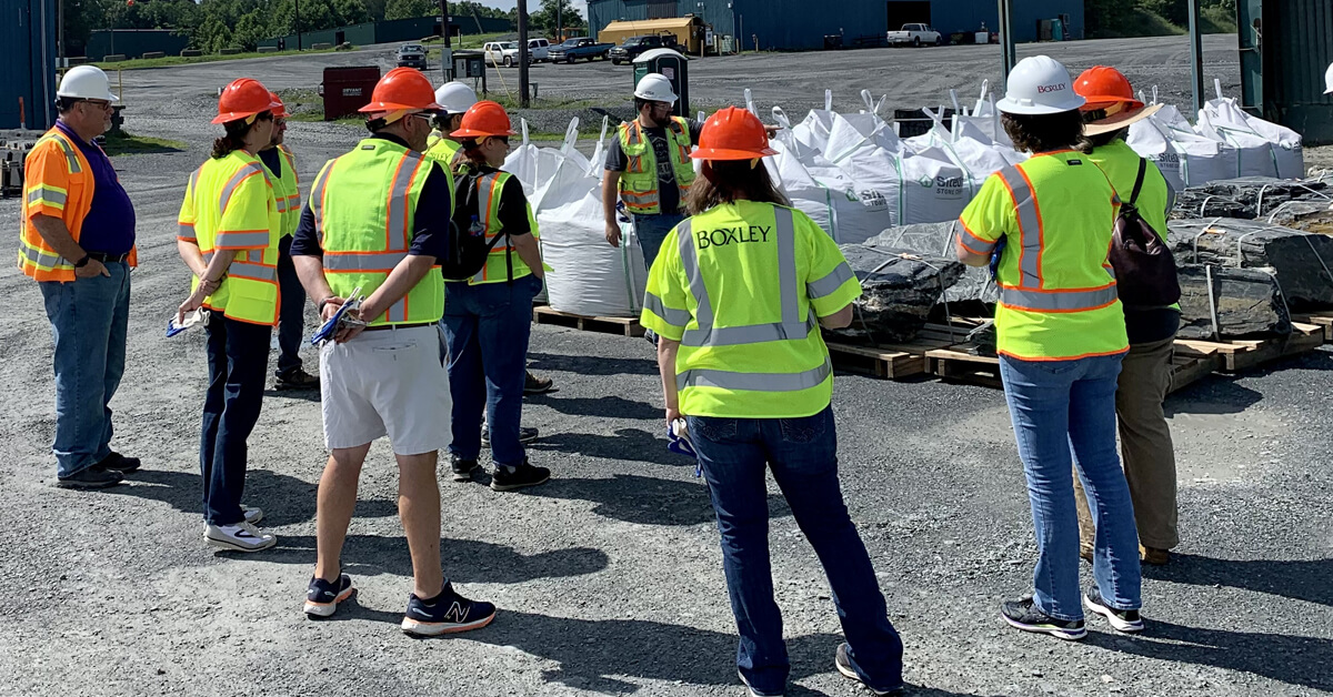 Boxley give teachers a tour of Buckingham Slate