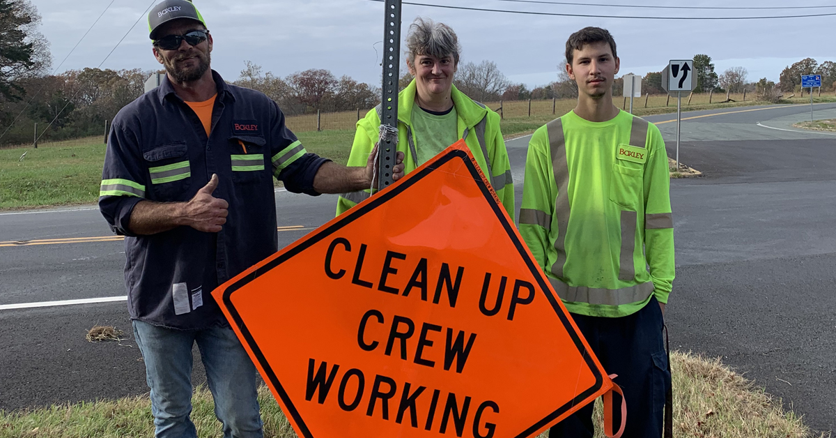 Boxley Clean Up Crew On Site